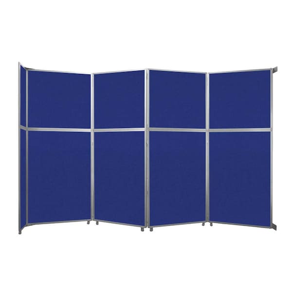 Versare Operable Wall Folding Room Divider 15'7" x 10'3/4" Royal Blue Fabric 1070405-1 - main
